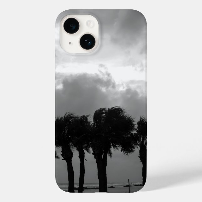Tropical Stormy Skies Grayscale Case-Mate iPhone C Hülle (Rückseite)