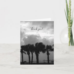 Tropical Stormy Skies Grayscale Danke Karte
