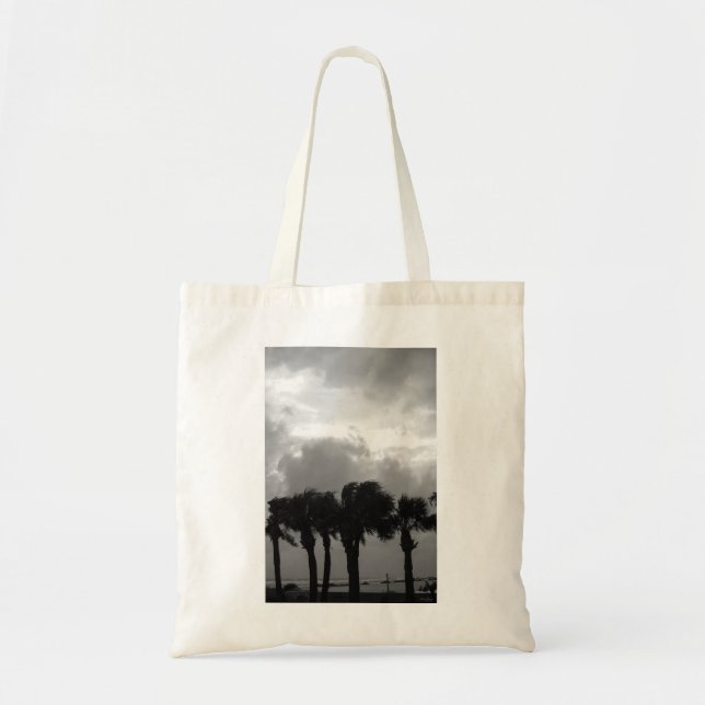 Tropical Stormy Skies Grayscale Tragetasche (Vorne)