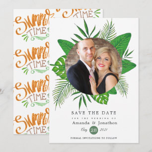 Tropical Summer Beach Foto Wedding Save The Date