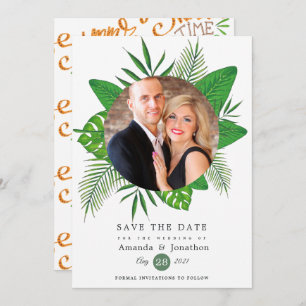 Tropical Summer Beach Foto Wedding Save The Date