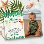 Tropical Summer Beach Luau Boys 1. Geburtstag Foto Folieneinladung<br><div class="desc">Dankeschön im Stil mit diesen süßen und sehr trendigen echten Folie gepresst 1. Geburtstag Foto Dankeschön Karten. Dieses Design lässt sich leicht mit Ihrem eigenen Foto und Ihrer eigenen Wortwahl personalisieren und Ihre Gäste werden begeistert sein,  wenn sie diese fantastischen Dankesworte erhalten.</div>
