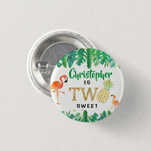 Tropical Summer Beach Luau Boys 2. Geburtstag Button