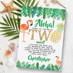 Tropical Summer Beach Luau Boys 2. Geburtstag Dankeskarte<br><div class="desc">Dankeschön im Stil mit diesen trendigen 2. Geburtstag Dankeschön Karten. Die Vorlagenformulierung ist einfach zu personalisieren und Ihre Familie und Freunde werden begeistert sein,  wenn sie diese fantastischen Dankesworte erhalten.</div>