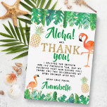 Tropical Summer Beach Luau Boys Baby Dusche Dankeskarte<br><div class="desc">Dankeschön mit diesen trendigen Babyduschen,  danke Karten. Die Vorlagenformulierung ist einfach zu personalisieren und Ihre Familie und Freunde werden begeistert sein,  wenn sie diese fantastischen Dankesworte erhalten.</div>