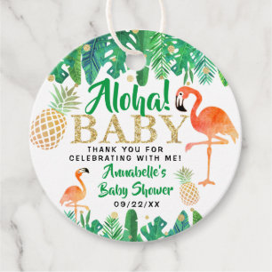 Tropical Summer Beach Luau Boys Baby Dusche Geschenkanhänger
