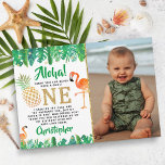 Tropical Summer Beach Luau Boys Foto 1. Geburtstag Dankeskarte<br><div class="desc">Dankeschön im Stil mit diesen trendigen 1. Geburtstag Dankeschön Karten. Die Vorlage Foto & Text ist leicht zu personalisieren und Ihre Familie und Freunde werden begeistert sein,  wenn sie diese fantastischen Dankesworte erhalten.</div>