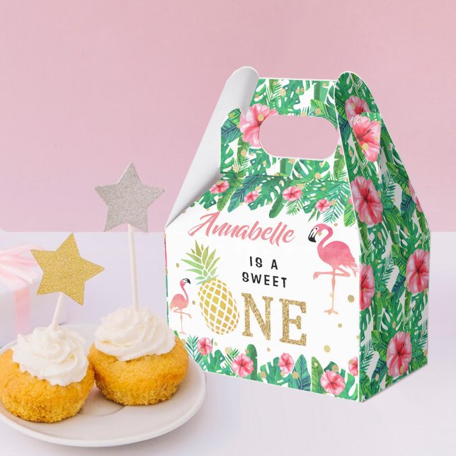 Tropical Summer Beach Luau Girls 1. Geburtstag Geschenkschachtel (Von Creator hochgeladen)
