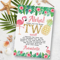 Tropical Summer Beach Luau Girls 2. Geburtstag