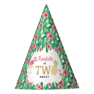 Tropical Summer Beach Luau Girls 2. Geburtstag Partyhütchen