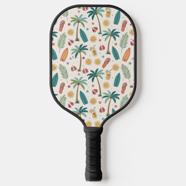 Tropical Summer Beach Pattern (1) Pickleball Schläger (Vorderseite)
