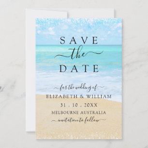 Tropical Summer Beach Save the Date