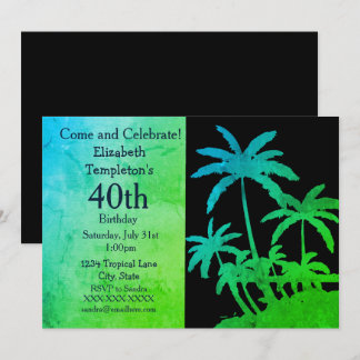 Tropical Summer Birthday Einladungen