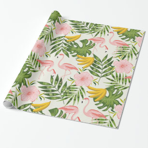 Tropical Summer Flamingo Wrapping Paper Geschenkpapier