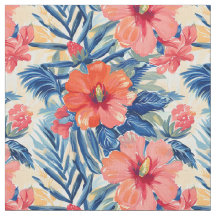 Tropical Summer Floral Pattern Hibiskus Blume