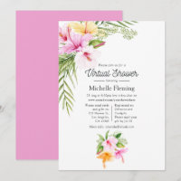 Tropical Summer Floral Virtual Baby Dusche