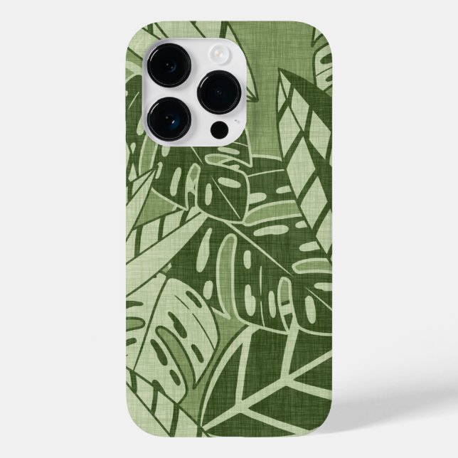 Tropical Summer Foliage Texture - Moss Green Case-Mate iPhone Hülle (Rückseite)
