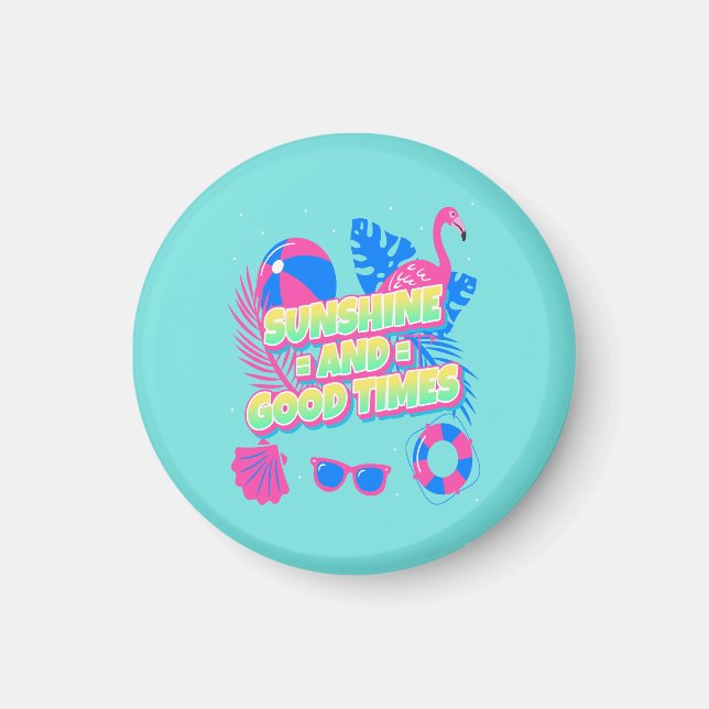 Tropical Summer Fun Vibes Magnet (Vorne)