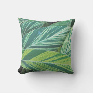 Tropical Summer Green Abstrakt Palm Blätter Kissen