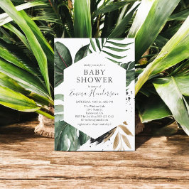 Tropical Summer Greenerity Baby Dusche Einladung