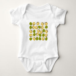 Tropical Summer Jackfruits Pattern - Exotic Frucht Baby Strampler