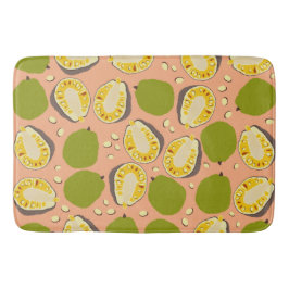 Tropical Summer Jackfruits Pattern - Exotic Frucht Badematte