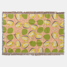 Tropical Summer Jackfruits Pattern - Exotic Frucht Decke
