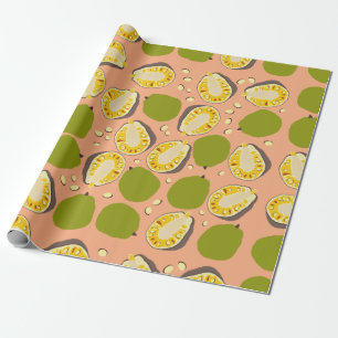 Tropical Summer Jackfruits Pattern - Exotic Frucht Geschenkpapier