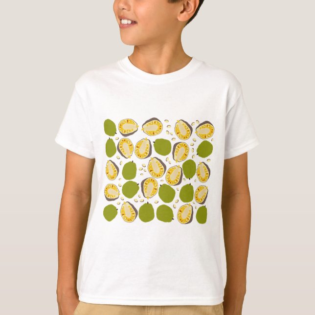 Tropical Summer Jackfruits Pattern - Exotic Frucht T-Shirt (Vorderseite)