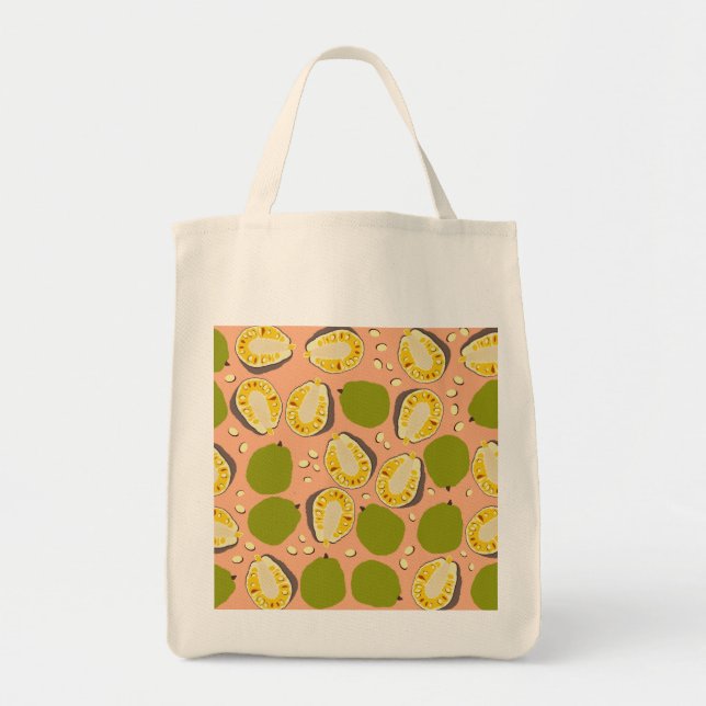 Tropical Summer Jackfruits Pattern - Exotic Frucht Tragetasche (Vorne)