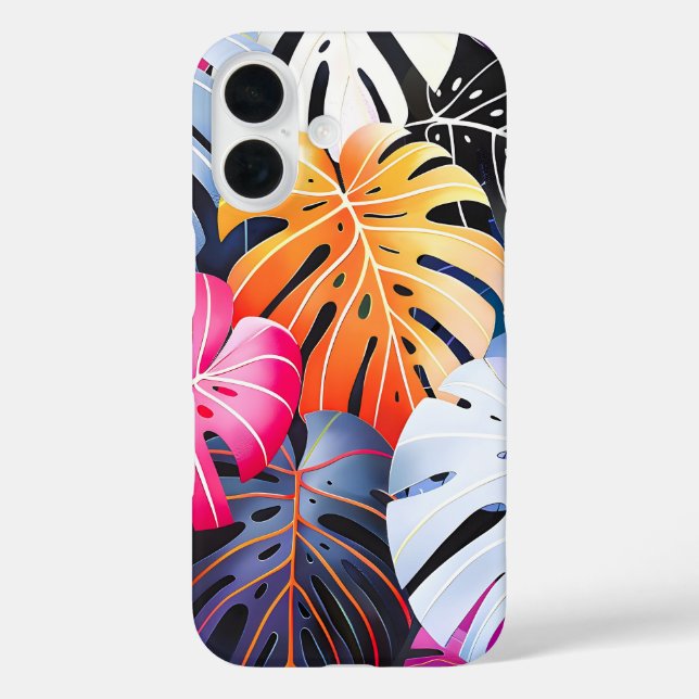 Tropical Summer Monstera Blätter Case-Mate iPhone Hülle (Rückseite)