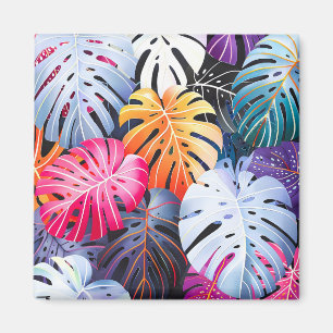 Tropical Summer Monstera Blätter Magnet