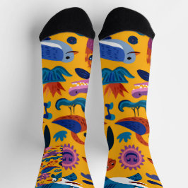 Tropical Summer Pattern Crew Socks Gift Socken