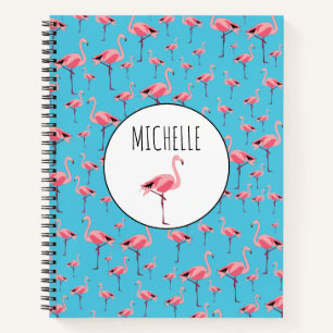 Tropical Summer Pink Flamingo Muster Notebook Notizbuch