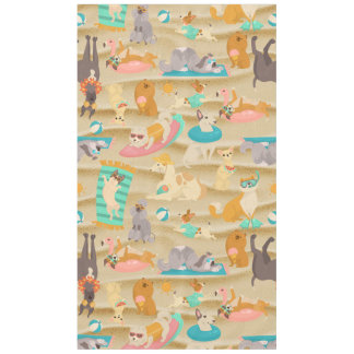 tropical summer sandy beach dogs cute tischdecke