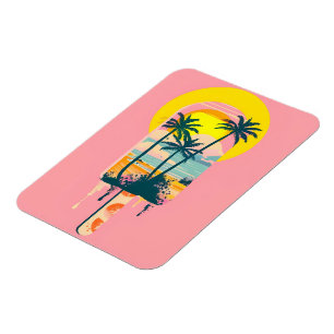 Tropical Summer Sunset Süßigkeiten Paradies Magnet