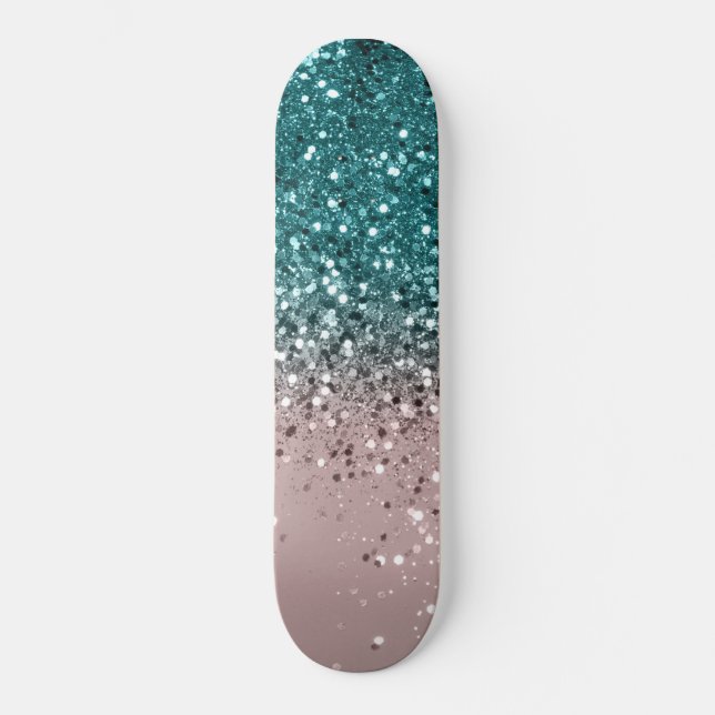 Tropical Summer Vibes Glitzer #3 Skateboard (Vorderseite)