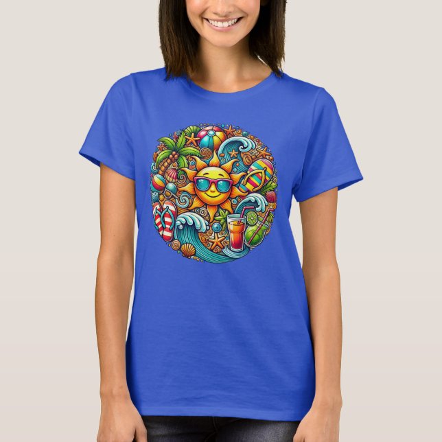 Tropical Summer Vibes T-Shirt (Vorderseite)