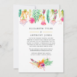 Tropical Summer Virtual Wedding Gästeliste Ankündigung