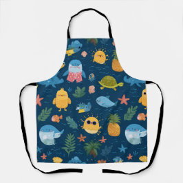 Tropical Sun All-Over Print Apron Gift Schürze
