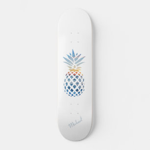 Tropical Sunset Beach Ananas Custom Skateboard