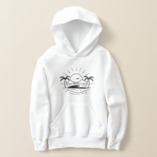 Tropical Sunset Beach Scene - Girls’ Hoodies. Hoodie