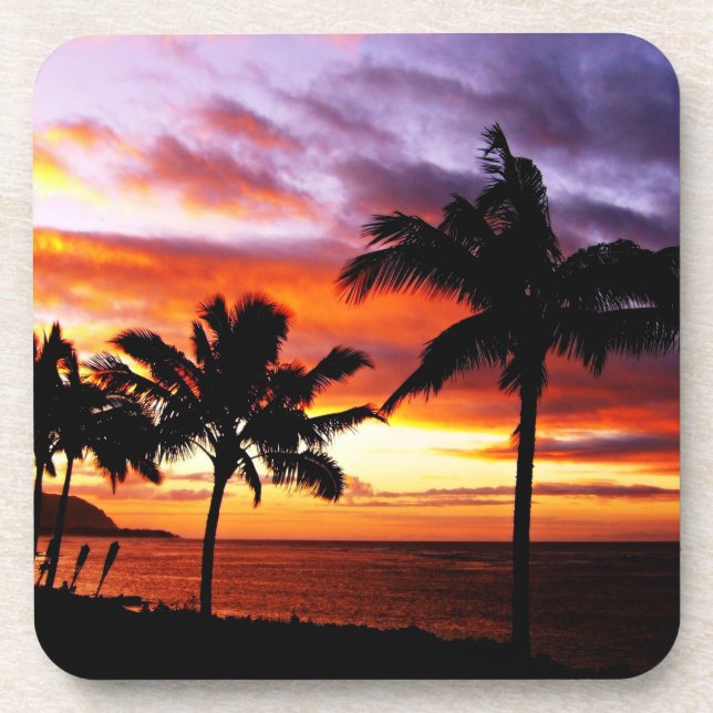 Tropical Sunset Cork Untersetzer (Vorderseite)