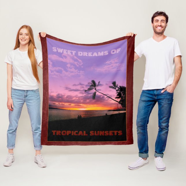 Tropical Sunset Fleece Blanket (Beispiel)