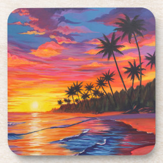 Tropical Sunset Getränkuntersetzer Getränkeuntersetzer