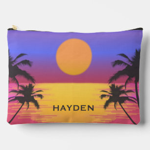Tropical Sunset Graphic Personalisiert Zubehörtasche