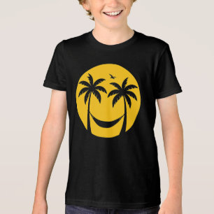 Tropical Sunset Hammock - Minimaler Strand mit Pal Tri-Blend Shirt