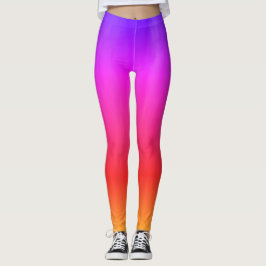 Tropical Sunset Ombré Leggings