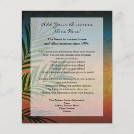 Tropical Sunset Palm Fronds Flyer
