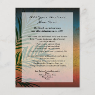Tropical Sunset Palm Fronds Flyer